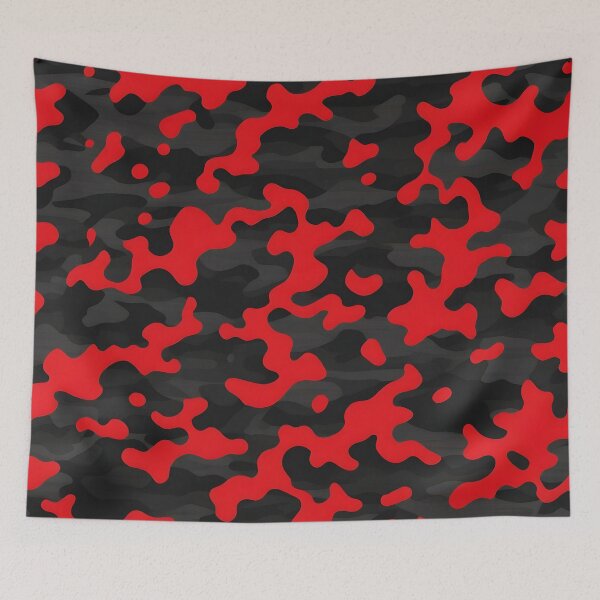 Item preview, Red and Black Camouflage pattern designed and sold by TheCamoShop.