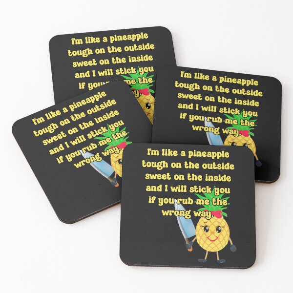 Item preview, Crazy Funny Pineapple: cute, kawaii pineapple with a knife  designed and sold by JoyOfHopeStore.