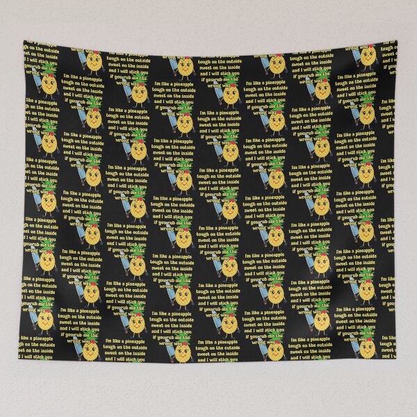 Item preview, Crazy Funny Pineapple: cute, kawaii pineapple with a knife  designed and sold by JoyOfHopeStore.