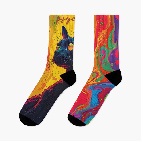 Item preview, Psychedelic Feline Aura Art designed and sold by inkArtistryfine.