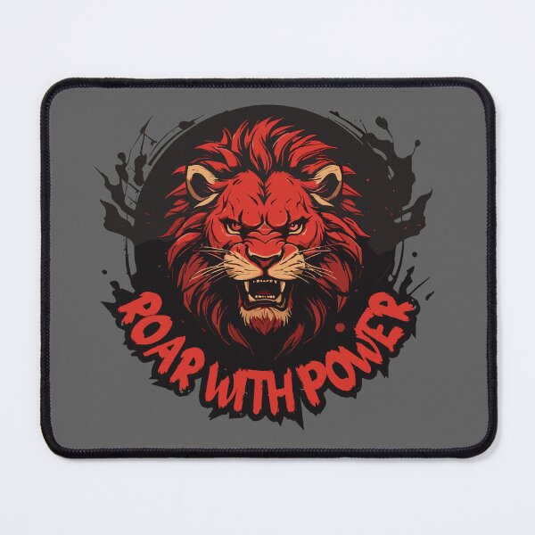 Item preview, Red Lion Grunge Enraged Design - Roar with Power designed and sold by GeoArtAdventure.