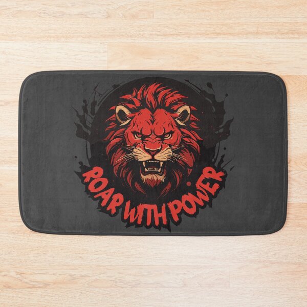 Item preview, Red Lion Grunge Enraged Design - Roar with Power designed and sold by GeoArtAdventure.