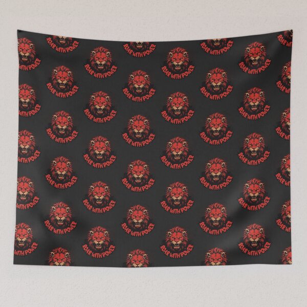 Item preview, Red Lion Grunge Enraged Design - Roar with Power designed and sold by GeoArtAdventure.