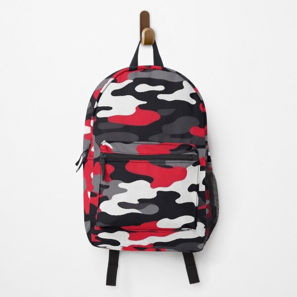Aperçu de l'œuvre Motif camouflage rouge et noir créée et vendue par TheCamoShop.