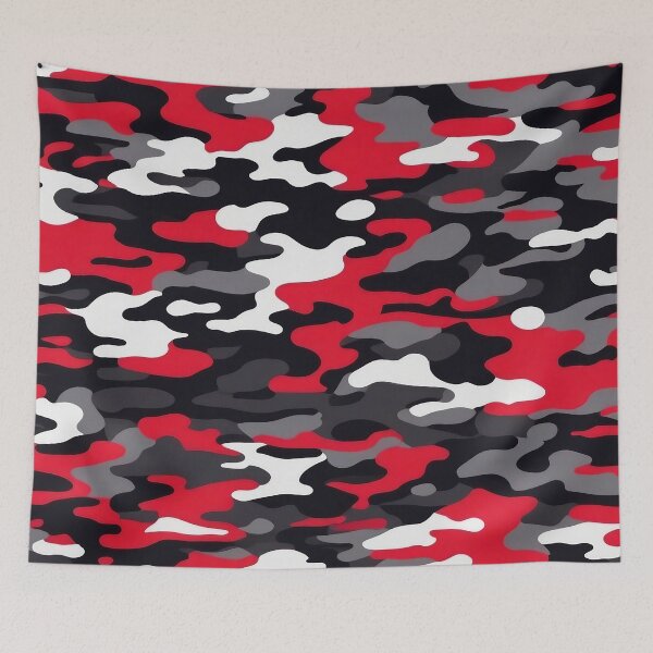 Item preview, Red and Black Camouflage pattern designed and sold by TheCamoShop.