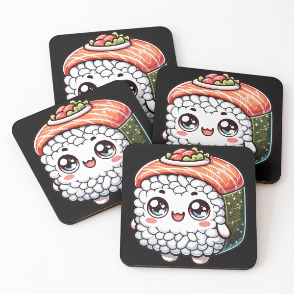 Item preview, Charming Sushi Friend - Adorable Kawaii Sushi Mascot Design designed and sold by DesignDoodleArt.