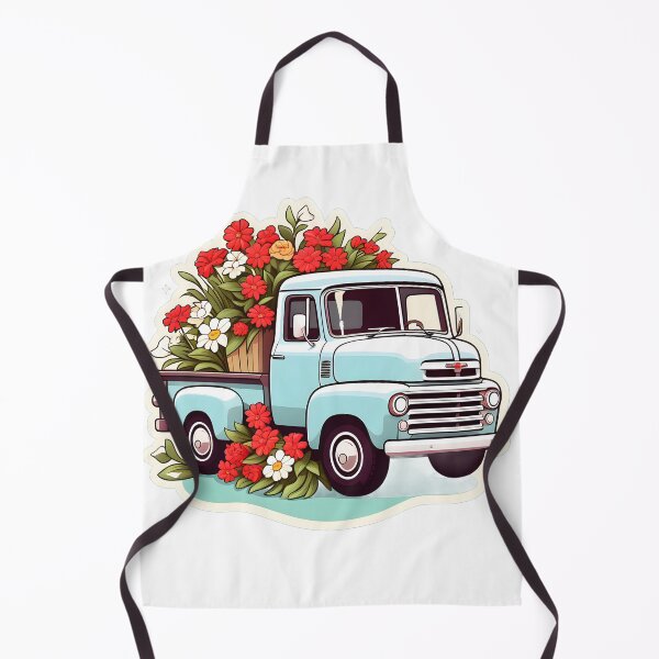 Item preview, Blue Flower Farm Truck designed and sold by Cardsurveyors.