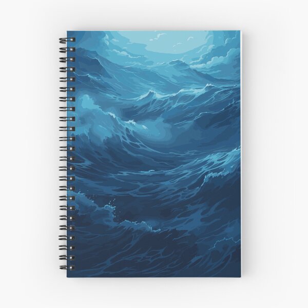 Item preview, The Might Blue Ocean Waves designed and sold by Vector Scout Lab.