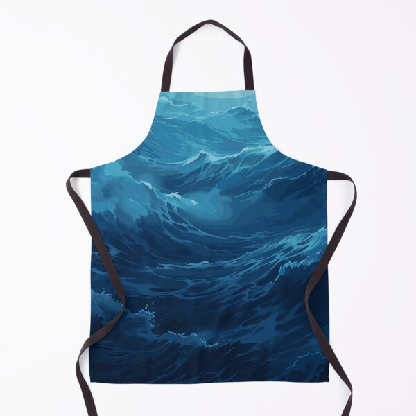 Item preview, The Might Blue Ocean Waves designed and sold by Vector Scout Lab.