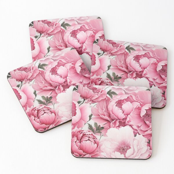 Item preview, Peony Tile 02: Ruffled Symphony in Blush and Blossom, Rose-Kissed Dreams on Leafy Thrones designed and sold by TheBrainArt.