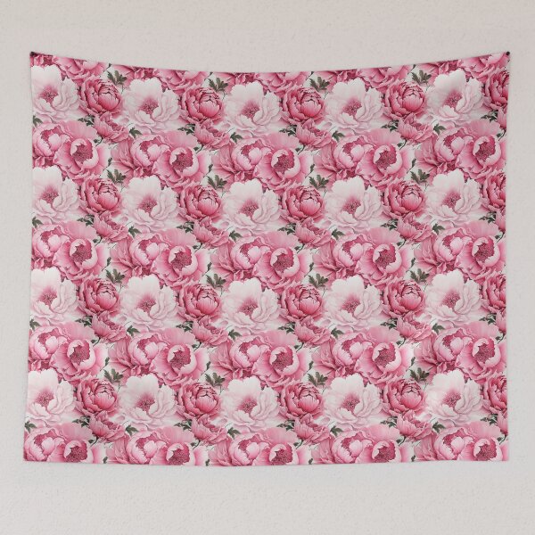 Item preview, Peony Tile 02: Ruffled Symphony in Blush and Blossom, Rose-Kissed Dreams on Leafy Thrones designed and sold by TheBrainArt.