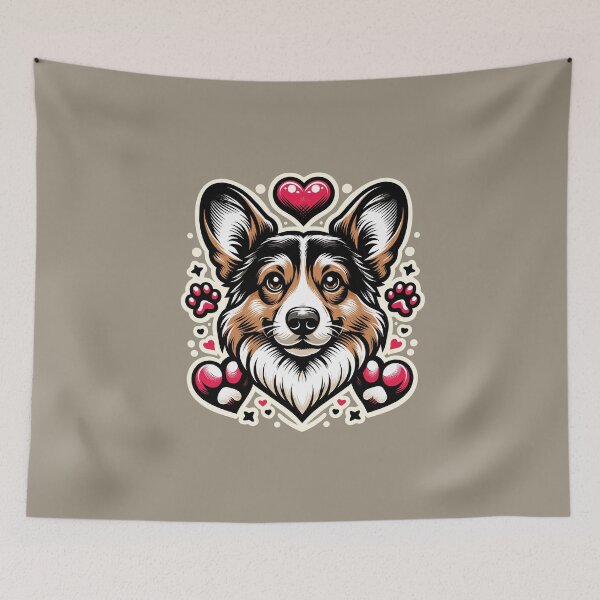 Item preview, Corgi's Embrace: Canine Symphony of Affection designed and sold by VoyteksDesigns.