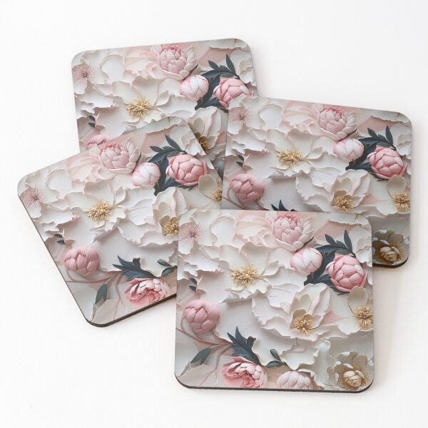 Item preview, Peony Tile 03: Ruffled Symphony in Blush and Blossom, Rose-Kissed Dreams on Leafy Thrones designed and sold by TheBrainArt.