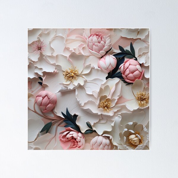 Item preview, Peony Tile 03: Ruffled Symphony in Blush and Blossom, Rose-Kissed Dreams on Leafy Thrones designed and sold by TheBrainArt.