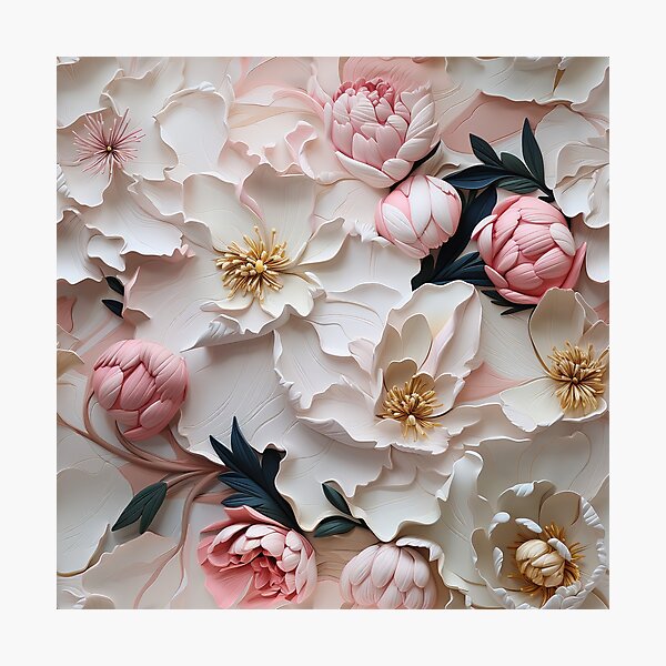 Item preview, Peony Tile 03: Ruffled Symphony in Blush and Blossom, Rose-Kissed Dreams on Leafy Thrones designed and sold by TheBrainArt.
