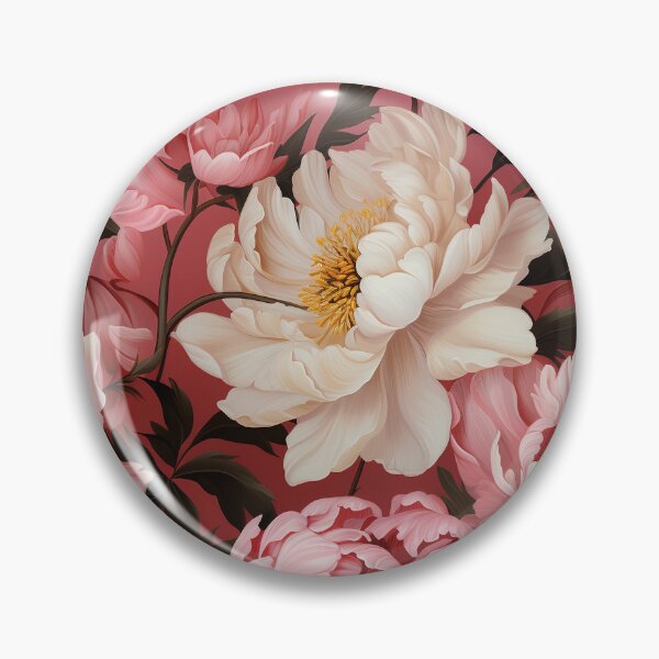 Item preview, Peony Tile 04: Ruffled Symphony in Blush and Blossom, Rose-Kissed Dreams on Leafy Thrones designed and sold by TheBrainArt.