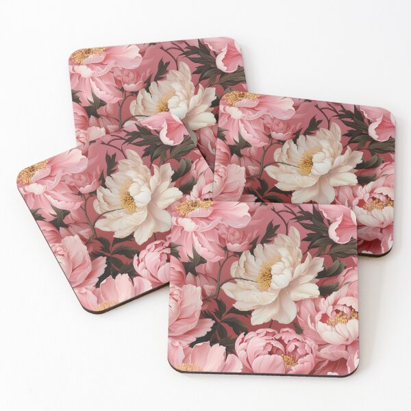 Item preview, Peony Tile 04: Ruffled Symphony in Blush and Blossom, Rose-Kissed Dreams on Leafy Thrones designed and sold by TheBrainArt.
