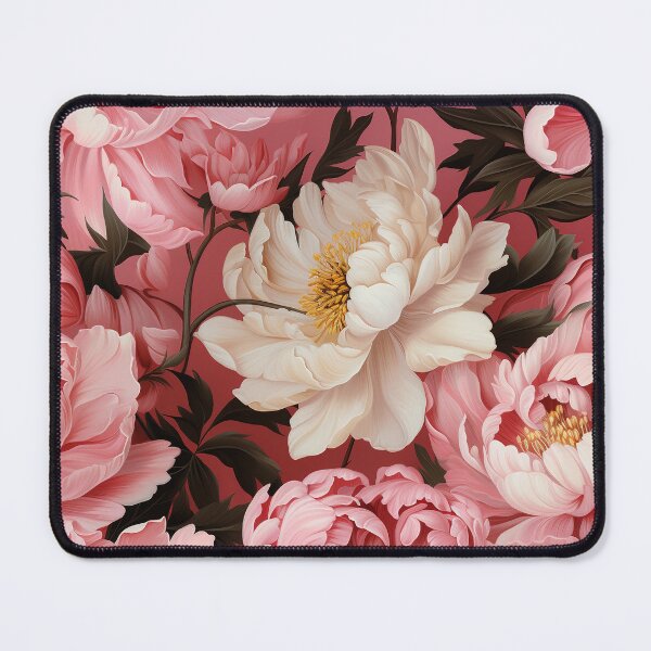 Item preview, Peony Tile 04: Ruffled Symphony in Blush and Blossom, Rose-Kissed Dreams on Leafy Thrones designed and sold by TheBrainArt.