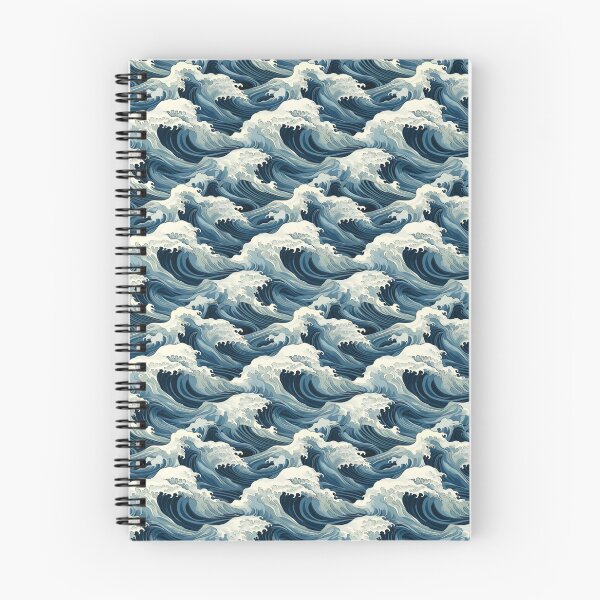 Item preview, Japanese style Ocean waves Seamless Patterns designed and sold by unstoppable trends.