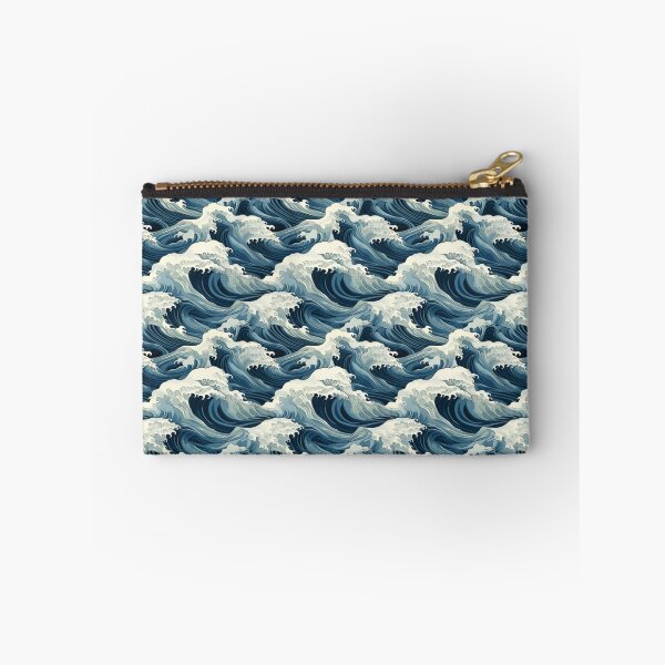 Item preview, Japanese style Ocean waves Seamless Patterns designed and sold by unstoppable trends.