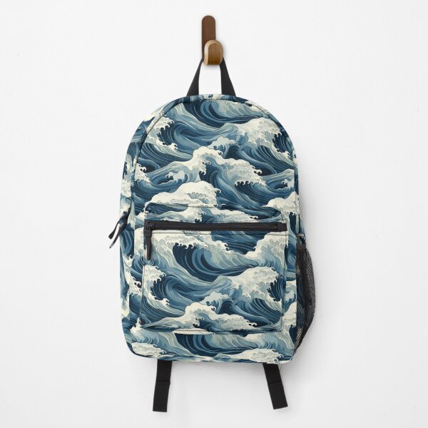 Item preview, Japanese style Ocean waves Seamless Patterns designed and sold by unstoppable trends.