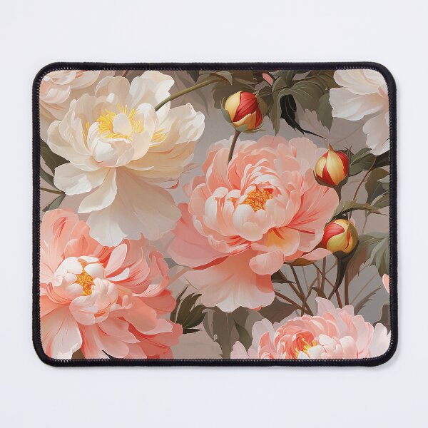 Item preview, Peony Tile 05: Ruffled Symphony in Blush and Blossom, Rose-Kissed Dreams on Leafy Thrones designed and sold by TheBrainArt.