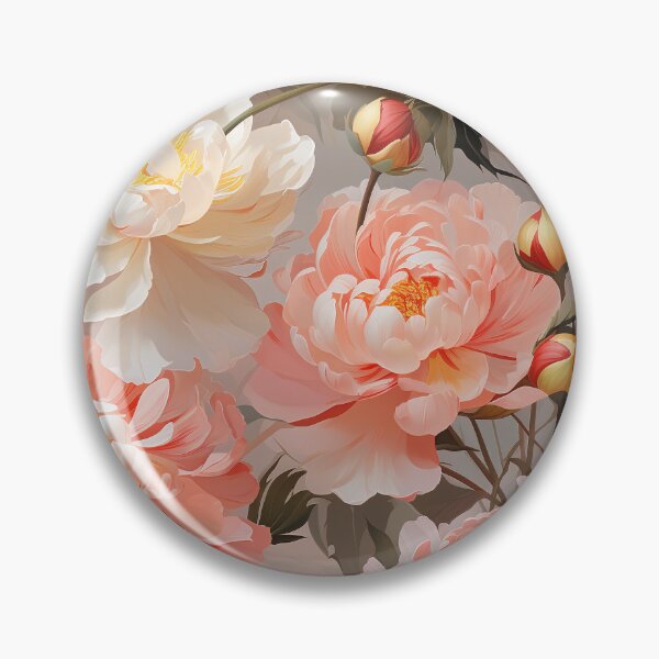 Item preview, Peony Tile 05: Ruffled Symphony in Blush and Blossom, Rose-Kissed Dreams on Leafy Thrones designed and sold by TheBrainArt.