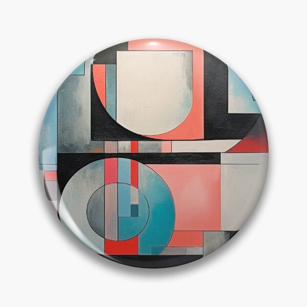 Item preview, Cubism, abstract, cubist, mid century art, geometric art, painting, nordic, scandinavian, design, circle, designed and sold by KsaveraArt.
