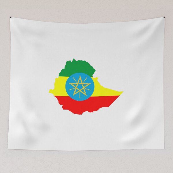 Item preview, ethiopia flag map designed and sold by tony4urban.