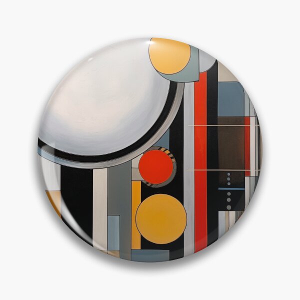 Item preview, Cubism, abstract, cubist, mid century art, geometric art, painting, nordic, scandinavian, design, circle, designed and sold by KsaveraArt.