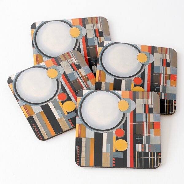 Item preview, Cubism, abstract, cubist, mid century art, geometric art, painting, nordic, scandinavian, design, circle, designed and sold by KsaveraArt.