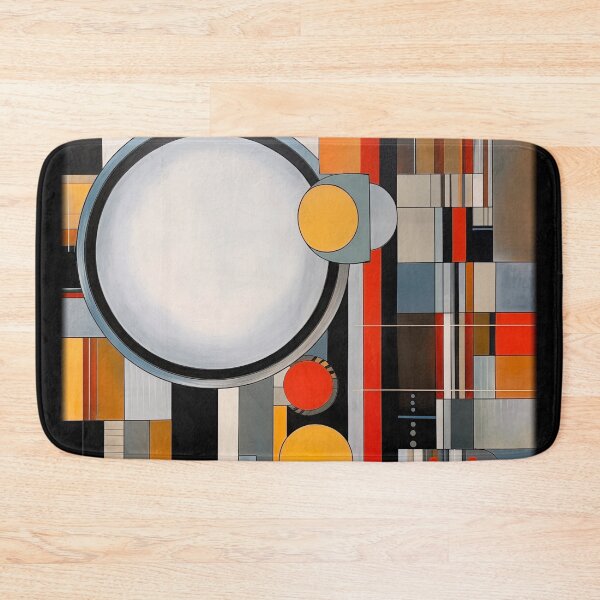 Item preview, Cubism, abstract, cubist, mid century art, geometric art, painting, nordic, scandinavian, design, circle, designed and sold by KsaveraArt.