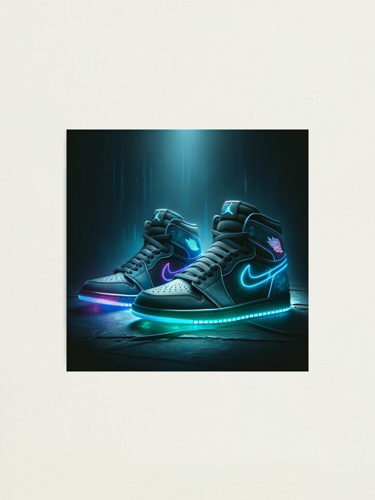 Air Jordan 1 Neon Rain Photographic Print for Sale by flannelb Redbubble