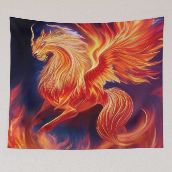 Item preview, a flaming fire phoenix designed and sold by mikaws.