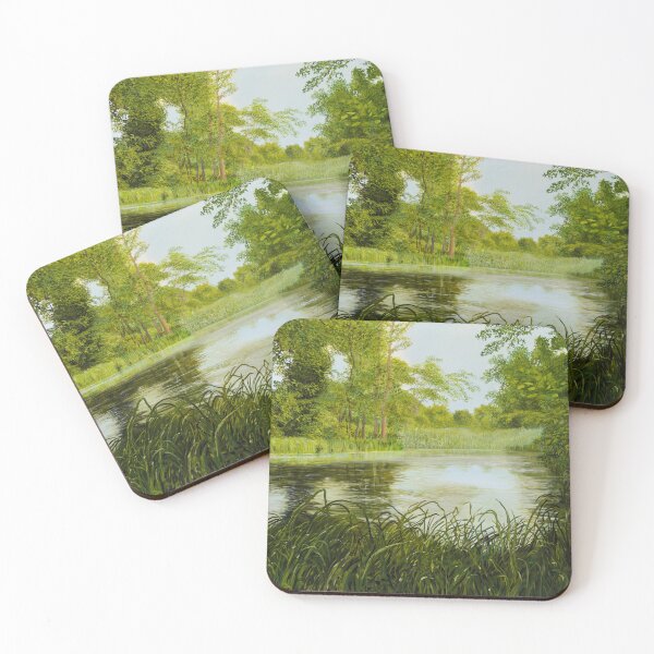 Item preview, The idyll by the river in summer designed and sold by art paintings.
