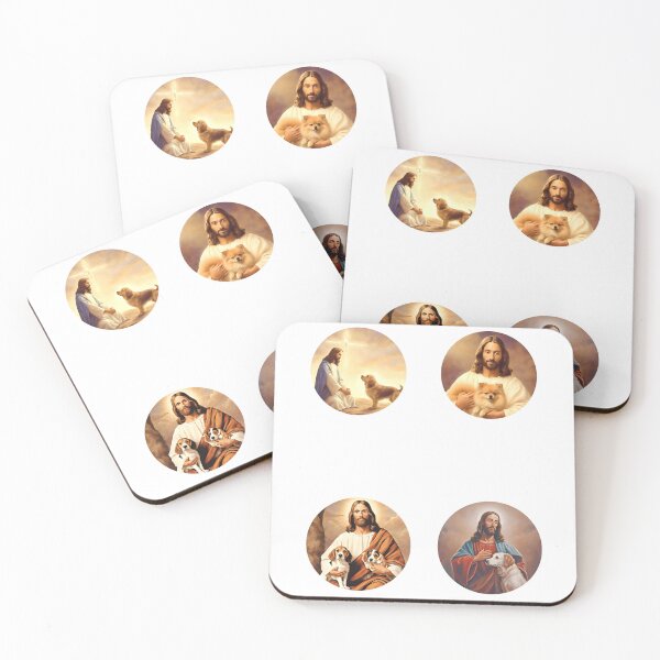 Item preview, Dog And Jesus Sticker Set  designed and sold by Designsleashed.