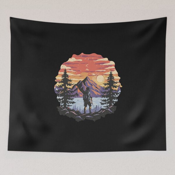Item preview, Sunset behind  trees and mountains  designed and sold by Verycutethings.