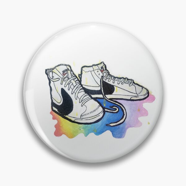 Item preview, Blazer 77 Jumbo melted rainbow rain - traditional painting - sneaker art designed and sold by Dopamine Dumpster.