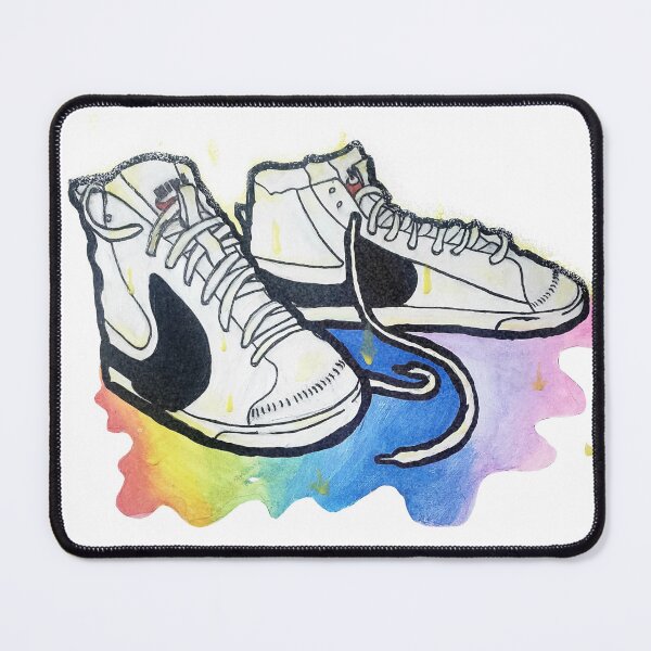 Item preview, Blazer 77 Jumbo melted rainbow rain - traditional painting - sneaker art designed and sold by Dopamine Dumpster.