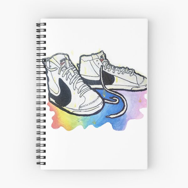 Item preview, Blazer 77 Jumbo melted rainbow rain - traditional painting - sneaker art designed and sold by Dopamine Dumpster.