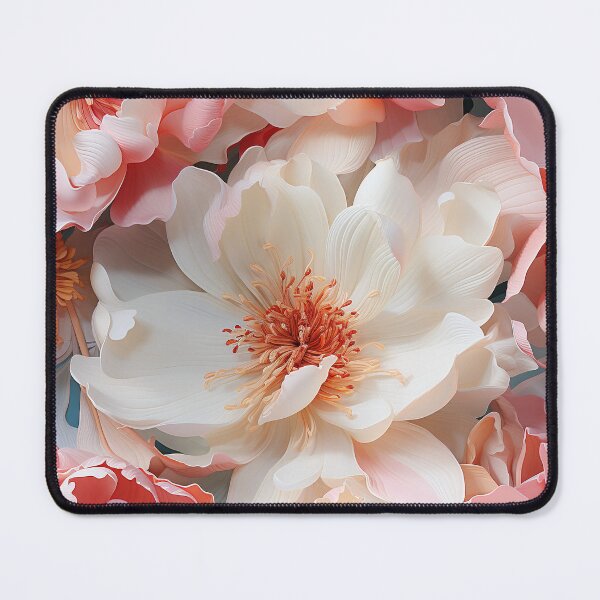 Item preview, Peony Tile 09: Ruffled Symphony in Blush and Blossom, Rose-Kissed Dreams on Leafy Thrones designed and sold by TheBrainArt.