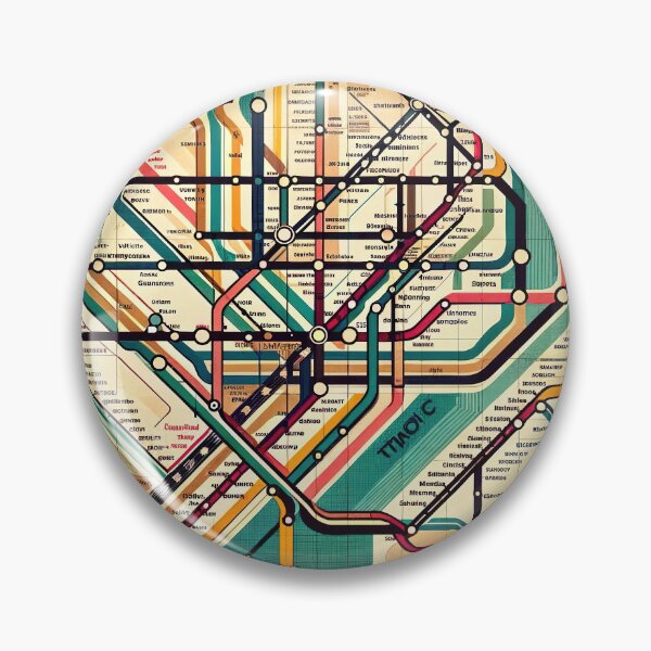Item preview, Retro-Modern New York Subway Map designed and sold by FIYARO.
