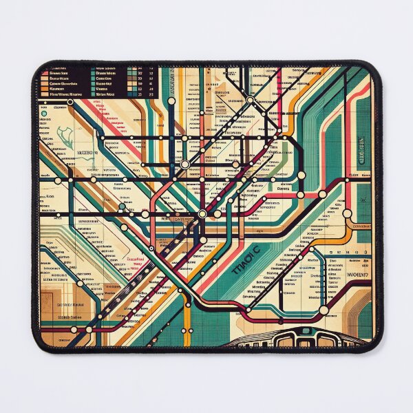 Item preview, Retro-Modern New York Subway Map designed and sold by FIYARO.
