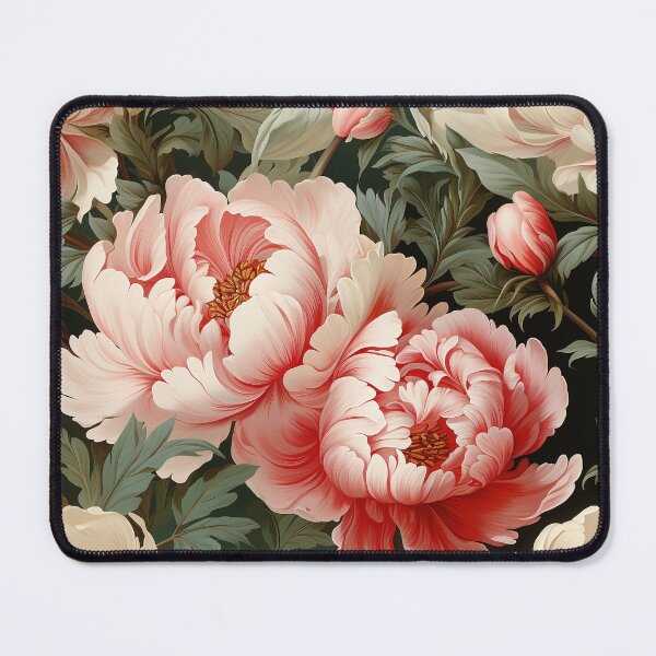 Item preview, Peony Tile 10: Ruffled Symphony in Blush and Blossom, Rose-Kissed Dreams on Leafy Thrones designed and sold by TheBrainArt.