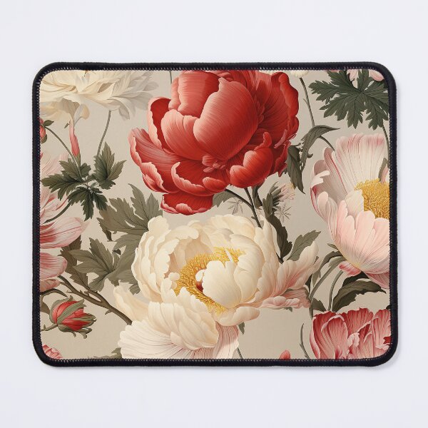 Item preview, Peony Tile 11: Ruffled Symphony in Blush and Blossom, Rose-Kissed Dreams on Leafy Thrones designed and sold by TheBrainArt.