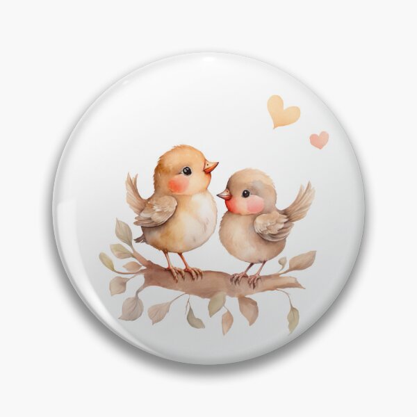 Item preview, Copy of Happy Valentine cute gentle birds in love, greeting card in retro vintage colors, with flowers and hearts designed and sold by GorXena.