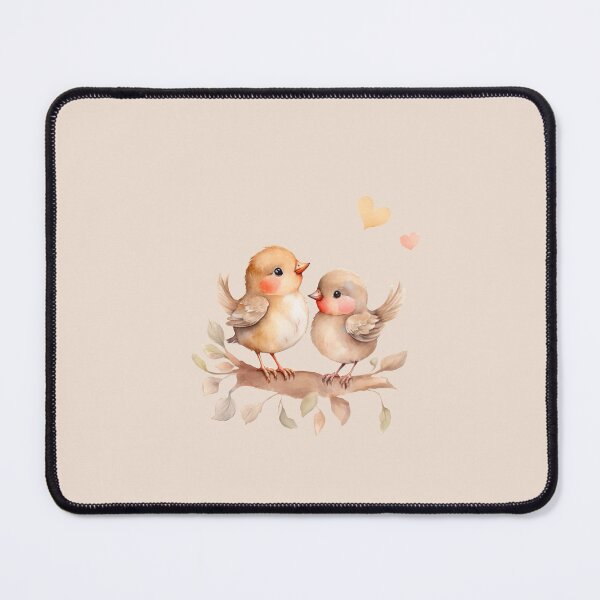 Item preview, Copy of Happy Valentine cute gentle birds in love, greeting card in retro vintage colors, with flowers and hearts designed and sold by GorXena.