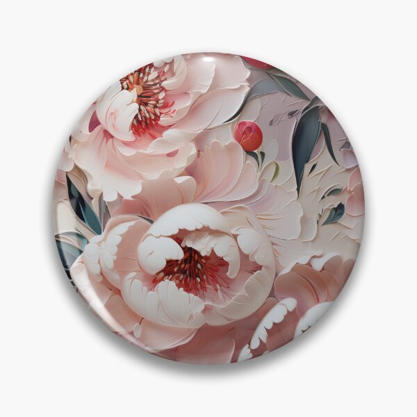 Item preview, Peony Tile 12: Ruffled Symphony in Blush and Blossom, Rose-Kissed Dreams on Leafy Thrones designed and sold by TheBrainArt.