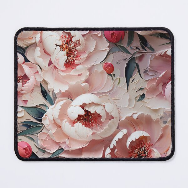 Item preview, Peony Tile 12: Ruffled Symphony in Blush and Blossom, Rose-Kissed Dreams on Leafy Thrones designed and sold by TheBrainArt.