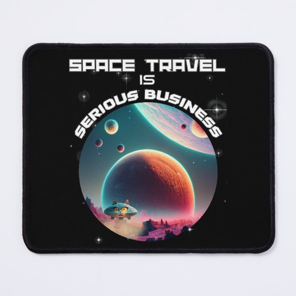 Item preview, SPACE TRAVEL is SERIOUS BUSINESS funny cat lander design designed and sold by Jt41.